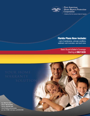 First American Home Warranty Application