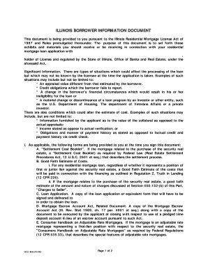 Illinois Borrower Information Document