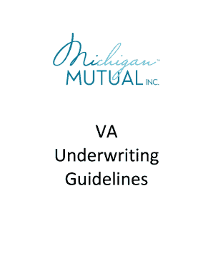 VA Underwriting Guidelines - Rev 6/1/2013 - Michigan Mutual