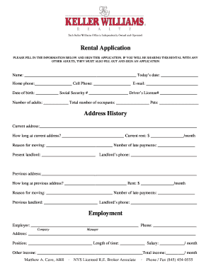 Rental Application Form