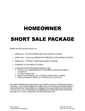 short sale hardship letter template