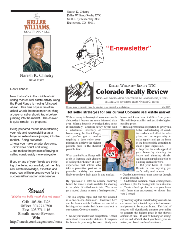 Naresh Chhetry, Real Estate Agent in Greenwood Village, Preview on Page 1