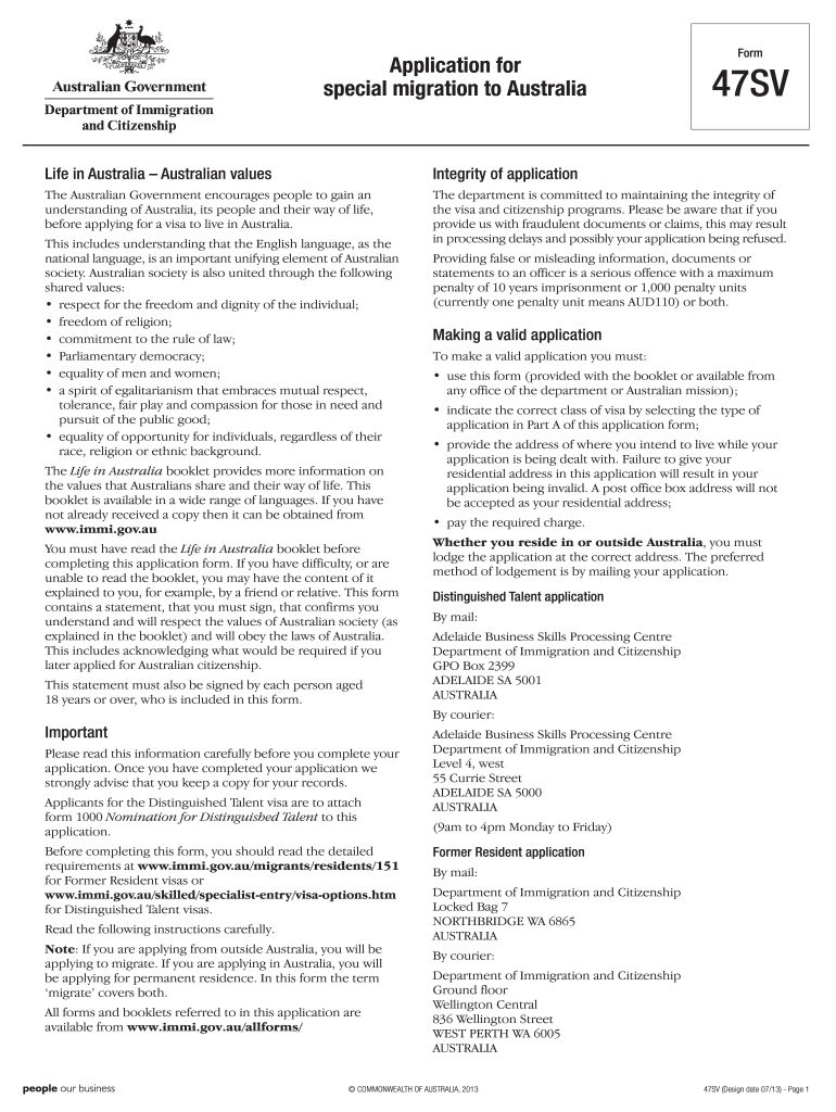 form 47sv Preview on Page 1