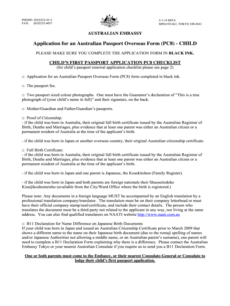 Child Passport Application Pdf - Fill Online, Printable, Blank | pdfFiller