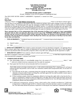 Exclusive Buyer Agency Agreement