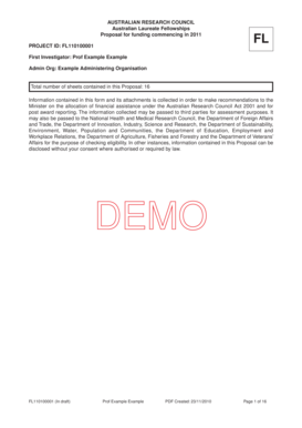 Termination without cause letter - FL11 - Sample Application Form - Australian Research Council - arc gov