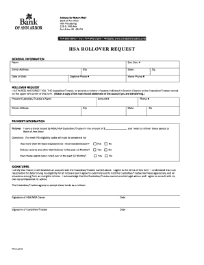 HSA Rollover Request Form