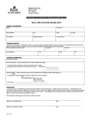 HSA Transfer Request Form
