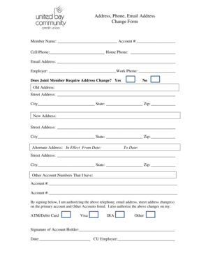 Member Address Change Form