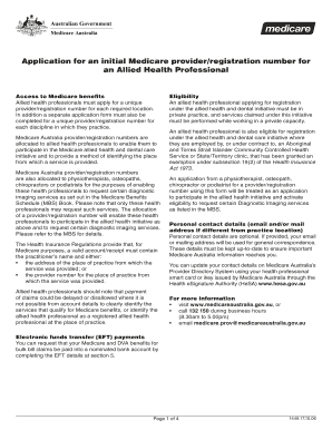 Medicare Provider Registration Form