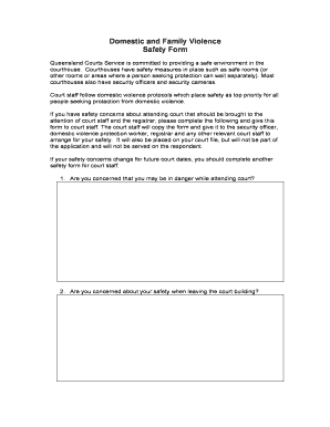 Domestic and Family Violence Safety Form