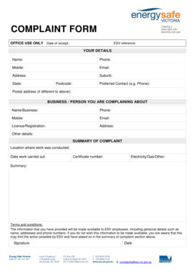Complaint Form