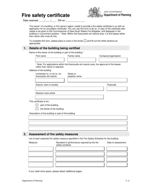 Fire Safety Certificate