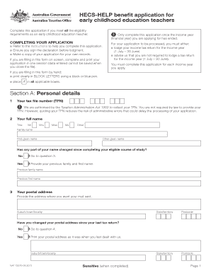 HECS-HELP Benefit Application for Early Childhood Teachers