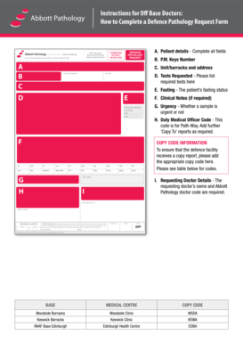 Defence Pathology Request Form