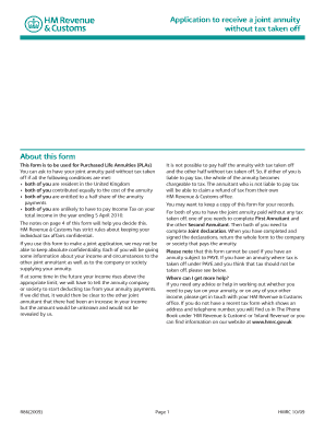 UK Joint Annuity Application Form