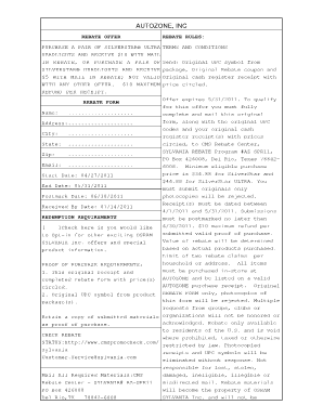 Autozone Headlight Rebate Form