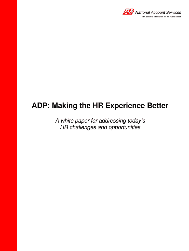 ADP: Making the HR Experience Better Preview on Page 1