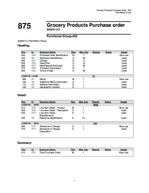 875 Grocery Products Purchase order - Kroger EDI Web