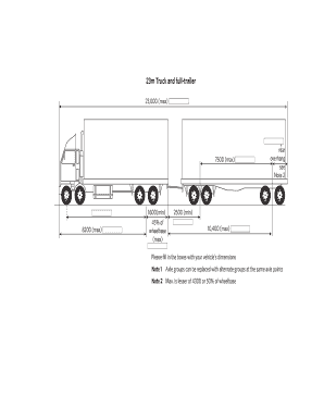 Truck and Full-Trailer Dimensions Form
