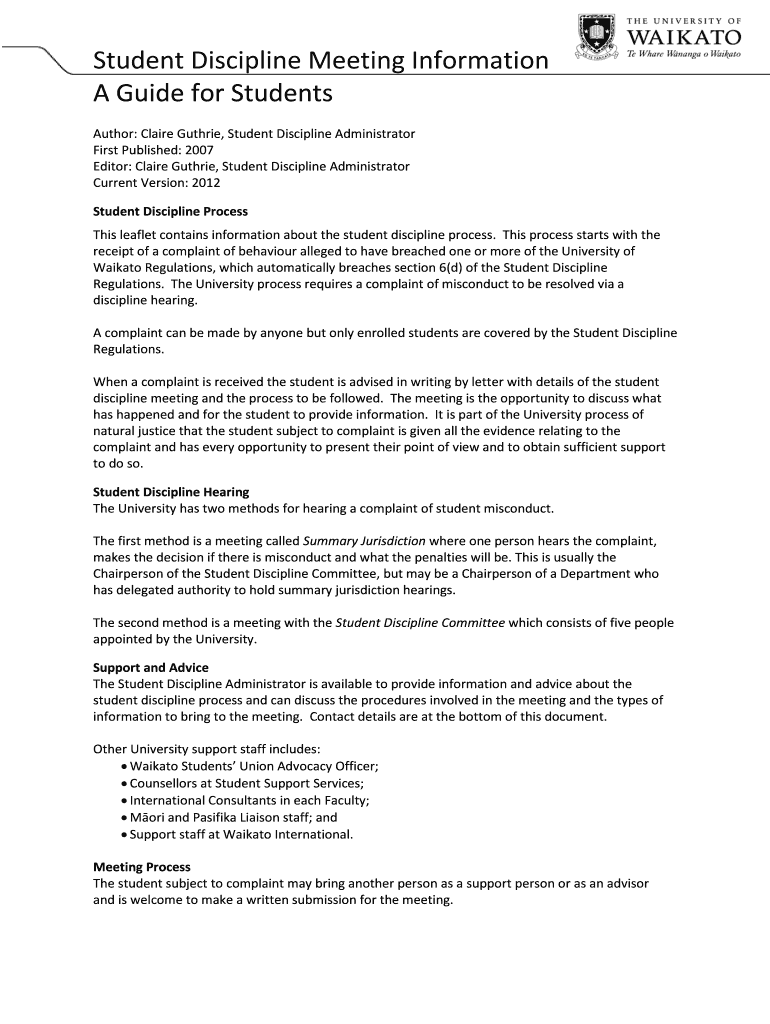 Author: Claire Guthrie, Student Discipline Administrator Preview on Page 1