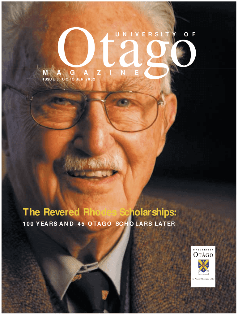 The Revered Rhodes Scholarships: - University of Otago - otago ac Preview on Page 1