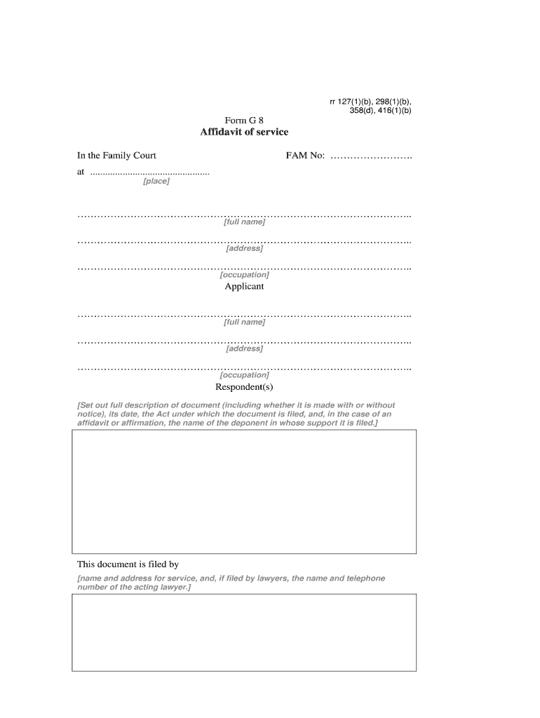 g 8 form Preview on Page 1