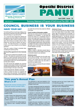 Opotiki District Annual Plan 2008-2009