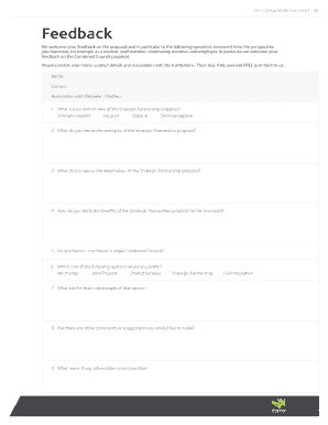 2011 Consultation Document