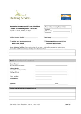 Building Consent Extension Application
