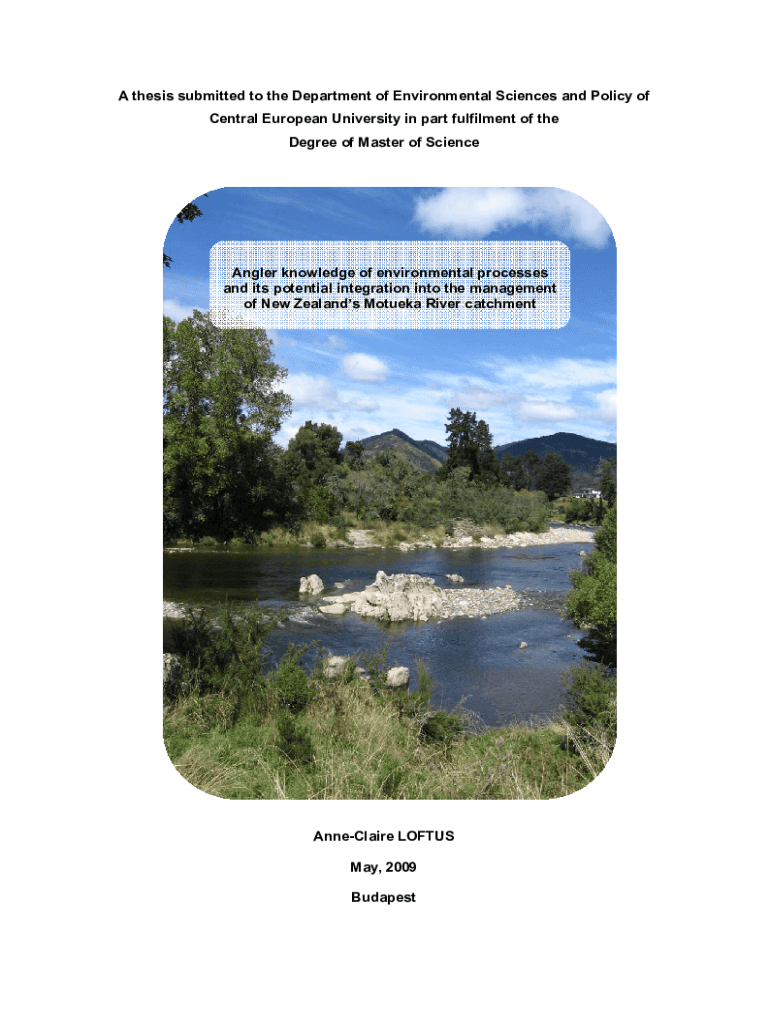 A thesis submitted to the Department of Environmental - Ceu Preview on Page 1