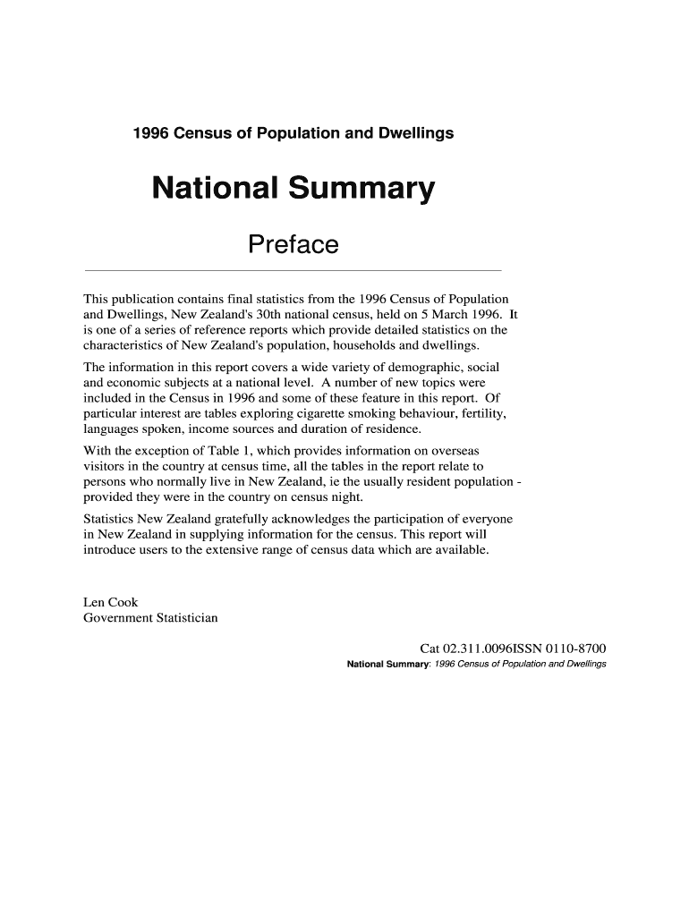 National Summary Preview on Page 1