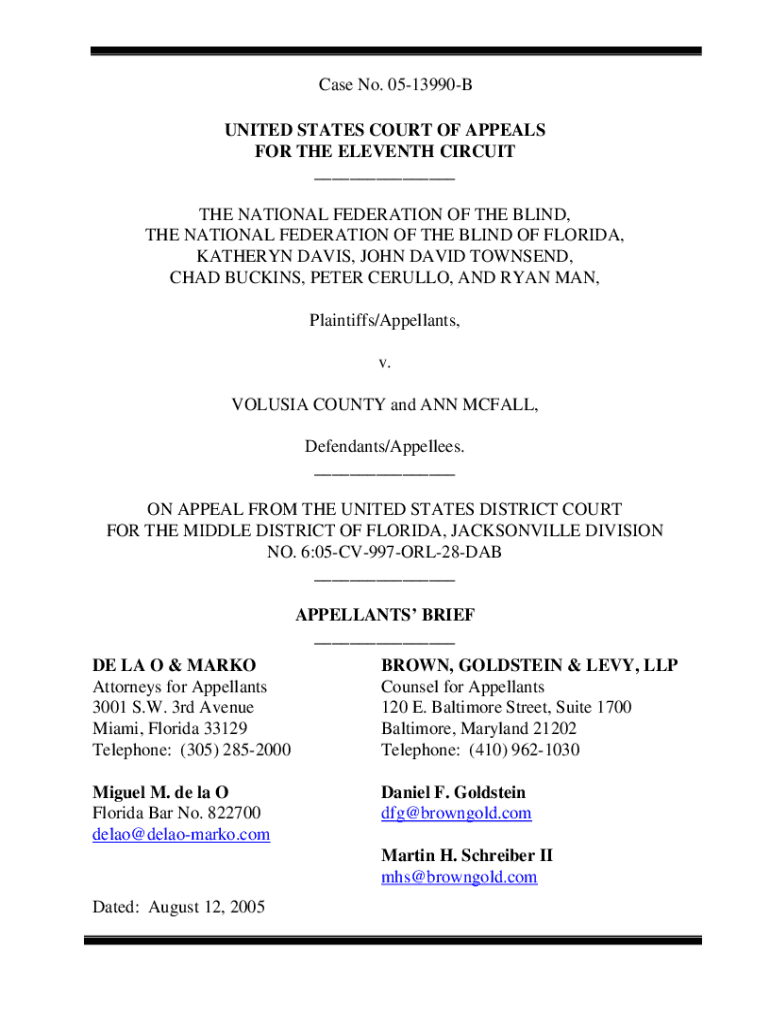 Case No 05-13990-B UNITED STATES COURT OF APPEALS FOR Preview on Page 1