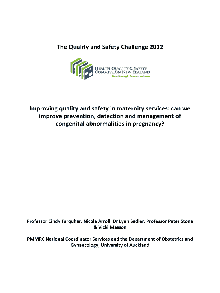 Improving quality and safety in maternity services: can we Preview on Page 1