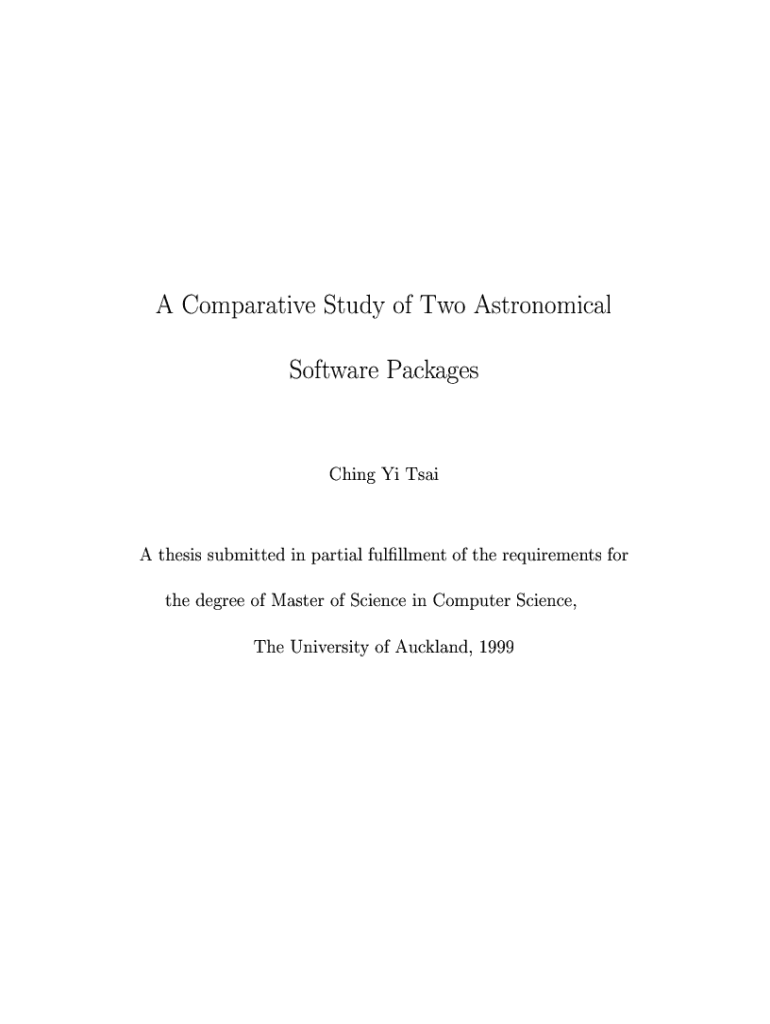 A Comparative Study of Two Astronomical Software Packages Preview on Page 1