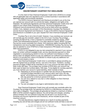 Discretionary Courtesy Pay Disclosure