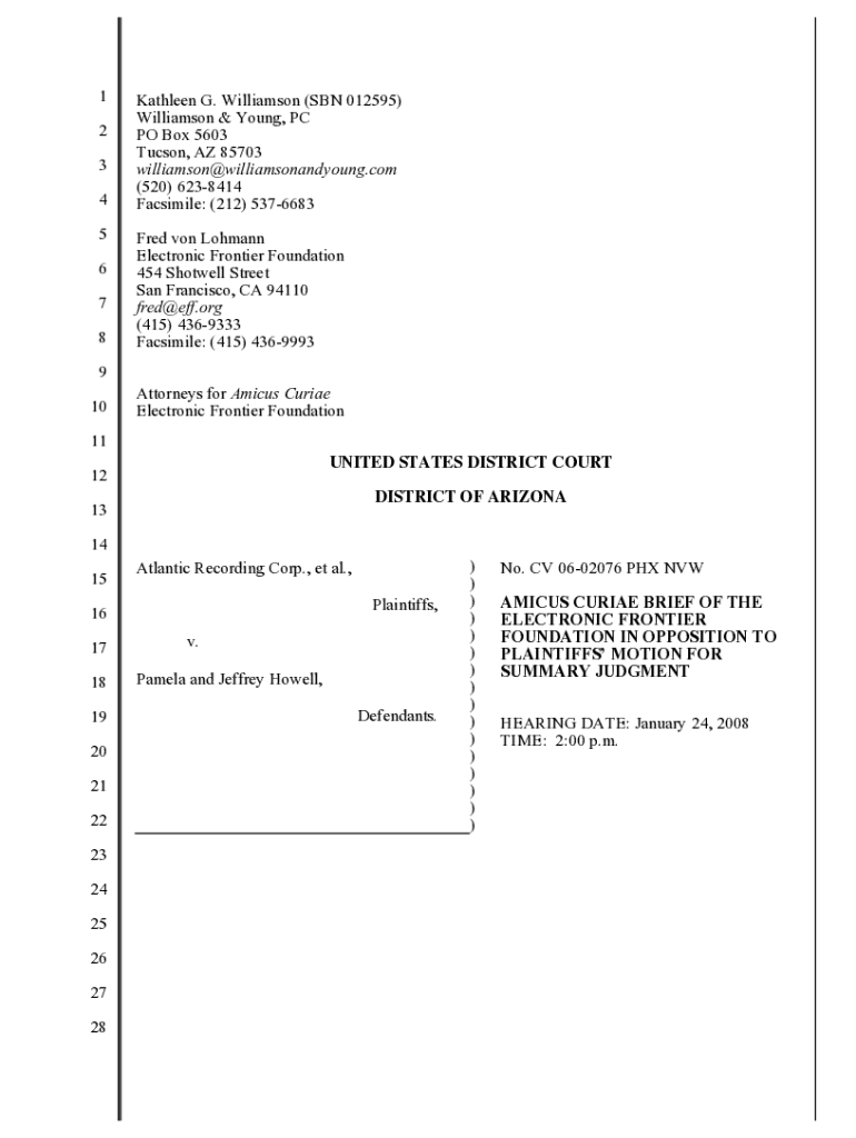 amicus brief - Electronic Frontier Foundation Preview on Page 1