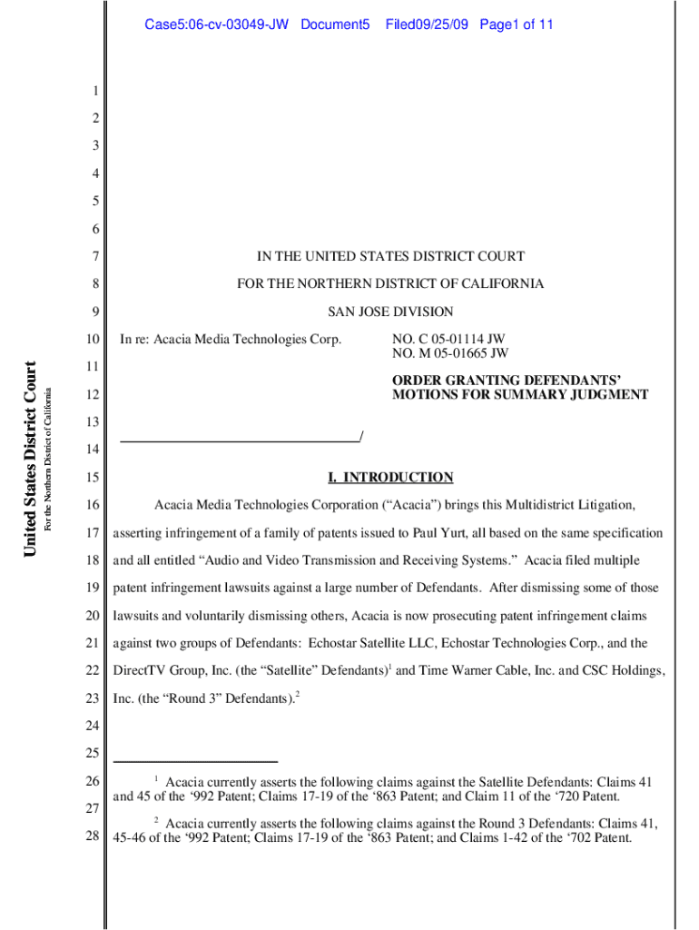 The Acacia Patent Claims and Options for Educational Preview on Page 1