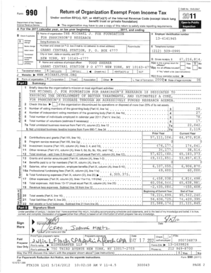 Form 990 Return of Organization Exempt From Income Tax