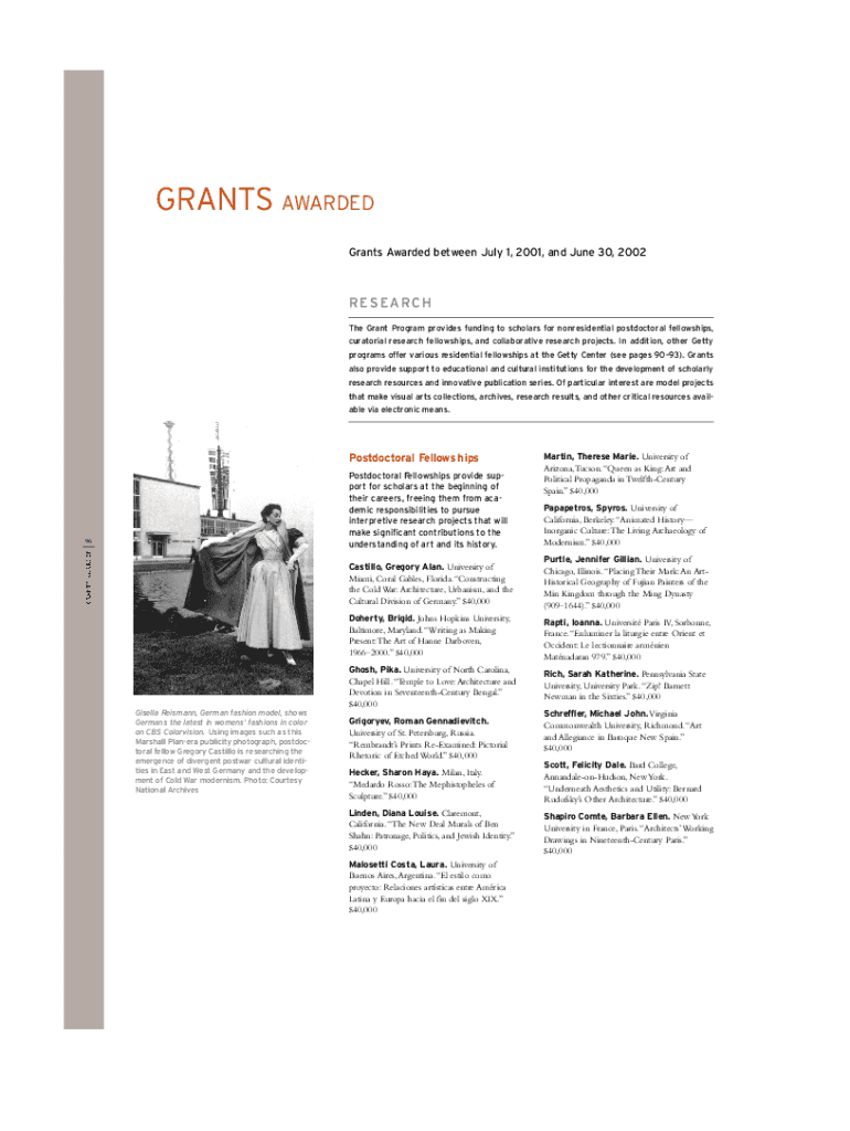 Non-NIH Funding Opportunities - Grants and Fellowships Preview on Page 1