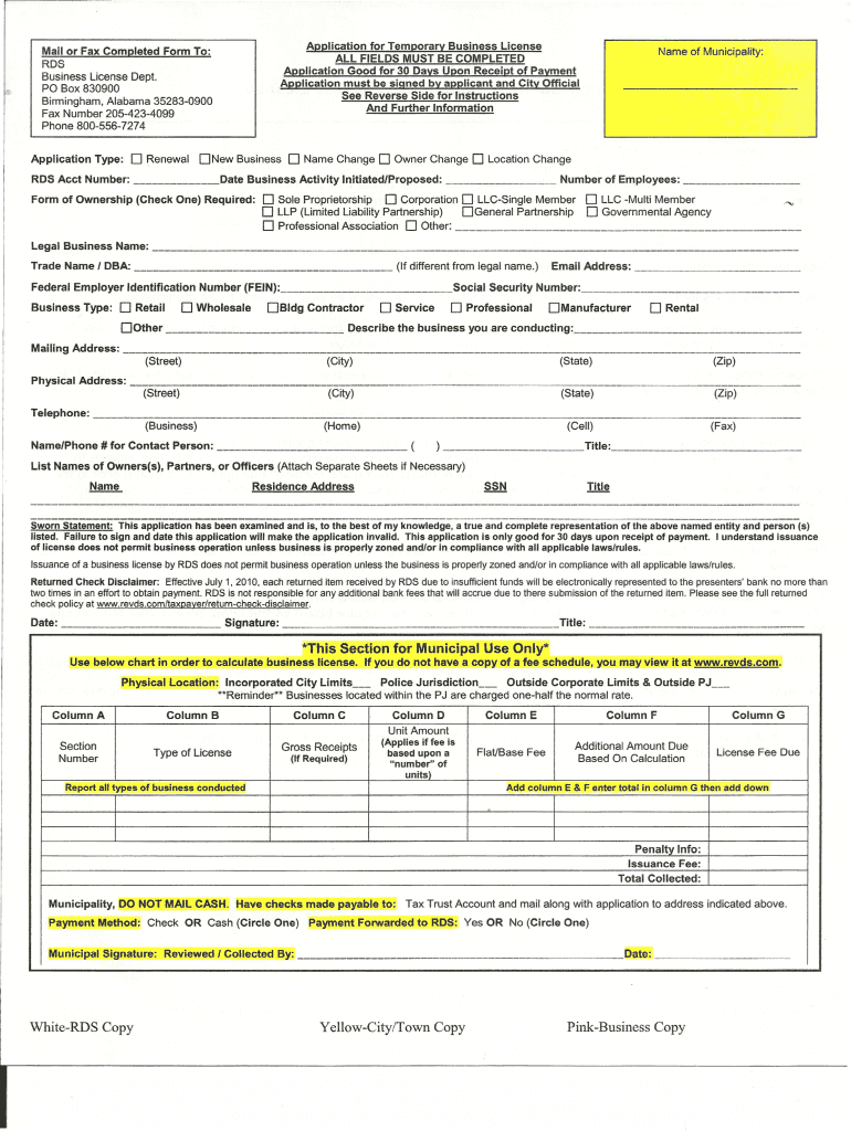 Chickasaw Business License Application - City of Chickasaw ... Preview on Page 1