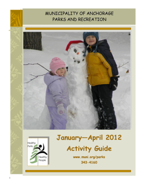 Anchorage Parks and Recreation Registration Form