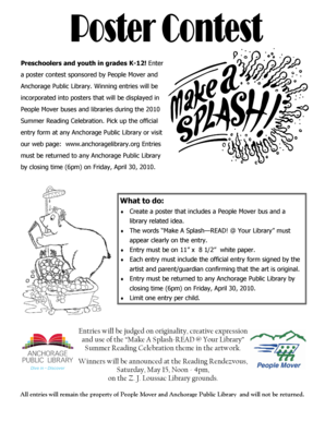 Anchorage Public Library Poster Contest Entry Form