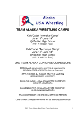 TEAM ALASKA WRESTLING CAMPS