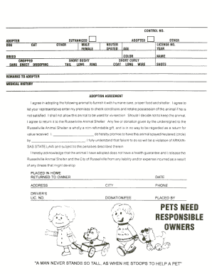 Pet Adoption Agreement