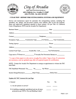 Fire Extinguishing System Report