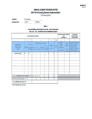 Annual Housing Element Progress Report Excel Form - City of Benicia - ci benicia ca