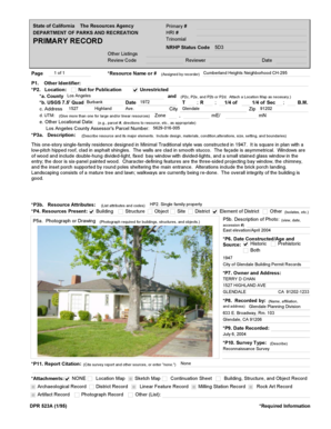 California Historical Resource Record