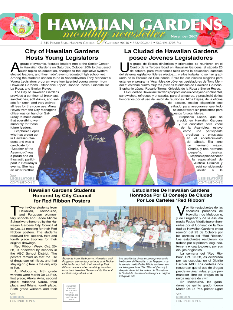 City of Hawaiian Gardens Preview on Page 1