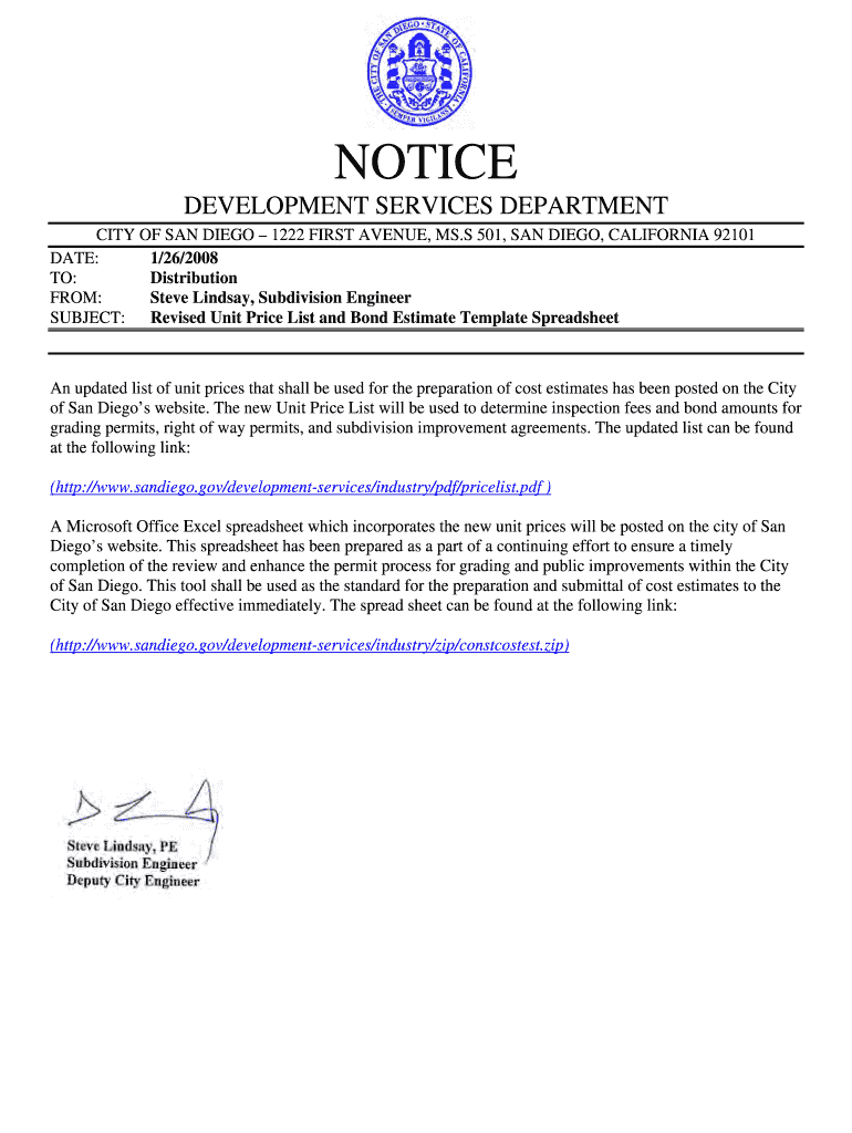 NOTICE - City of San Diego Preview on Page 1
